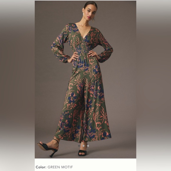 Hutch V neck smocked wait jumpsuit - Picture 1 of 6